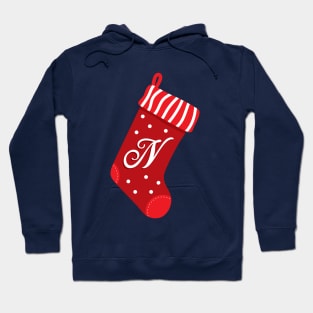 Christmas Stocking with Letter N Hoodie